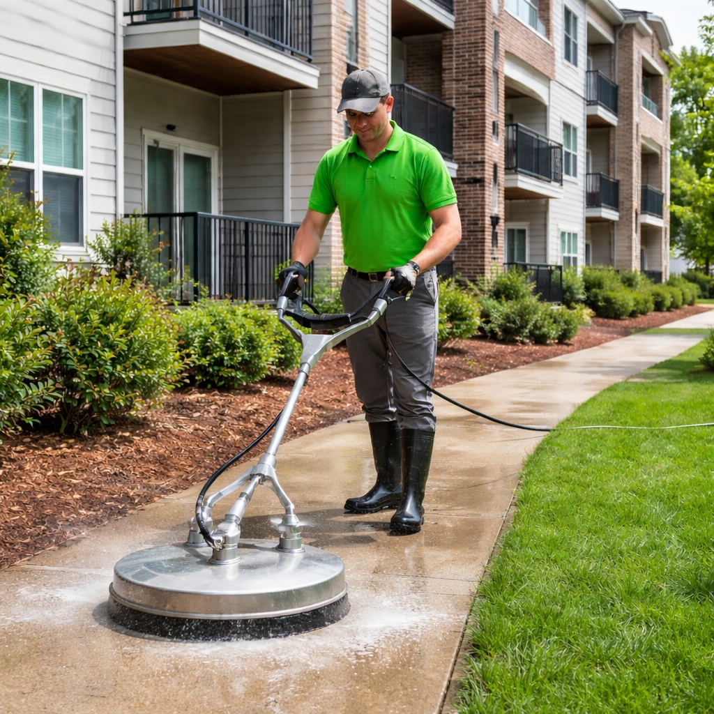 Apartment Complex Pressure Washing In Avondale Estates GA | Green Guys Clean Team