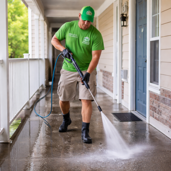 Apartment Complex Pressure Washing In Gainesville GA | Green Guys Clean Team