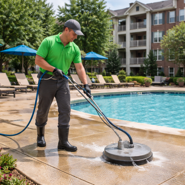 Apartment Complex Pressure Washing In Lilburn GA | Green Guys Clean Team