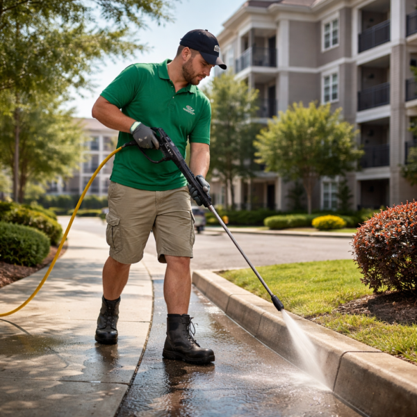 Apartment Complex Pressure Washing In Marietta GA | Green Guys Clean Team